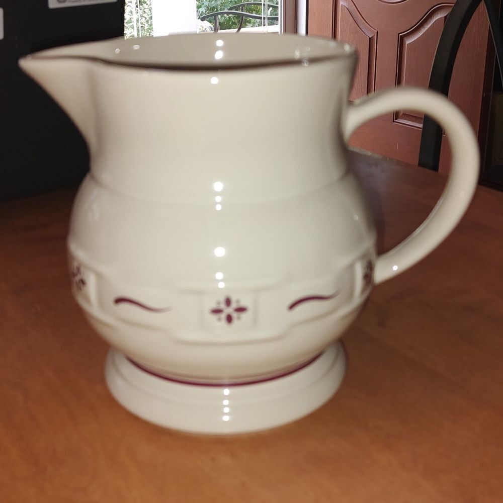 Longaberger woven traditions Red Large pitcher